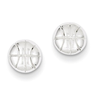 Basketball Mini Earrings Sterling Silver QE694, MPN: QE694, 886774113951