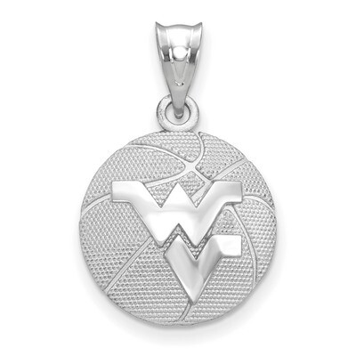 West Virginia University WV Basketball Pendant Sterling Silver SS507WVU, MPN: SS507WVU, 810680029105