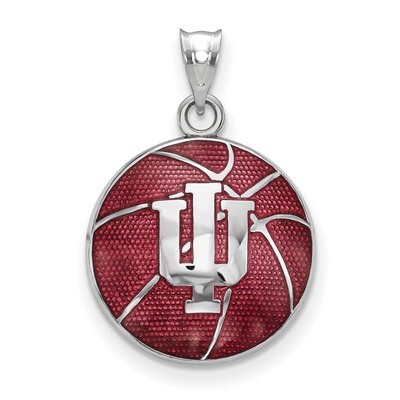 Indiana Univ. Hoostiers Enameled Basketball Pendant Sterling Silver SS509IU, MPN: SS509IU, 63440143…