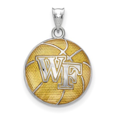 Wake Forest Univ. Enameled Basketball Pendant Sterling Silver SS509WFU, MPN: SS509WFU, 634401432490