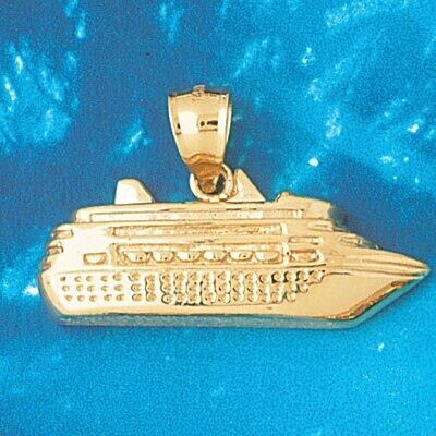 Dazzlers Jewelry Cruise Ship Pendant Necklace Charm Bracelet in Yellow, White or Rose Gold 1288, MP…