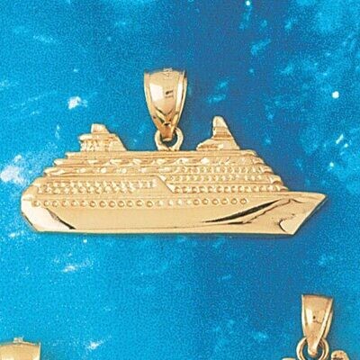 Dazzlers Jewelry Cruise Ship Pendant Necklace Charm Bracelet in Yellow, White or Rose Gold 1287, MP…