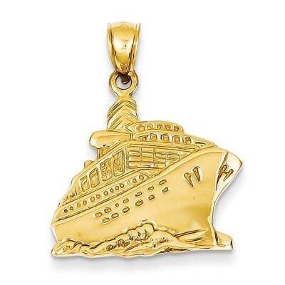 Cruise Ship Pendant 14k Gold C3312, MPN: C3312, 637218113989