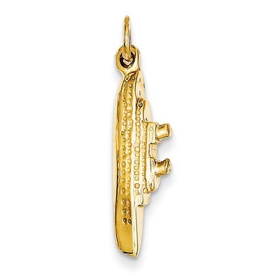 3-D Cruise Ship Charm 14k Gold Solid Polished D1361, MPN: D1361, 883957863320