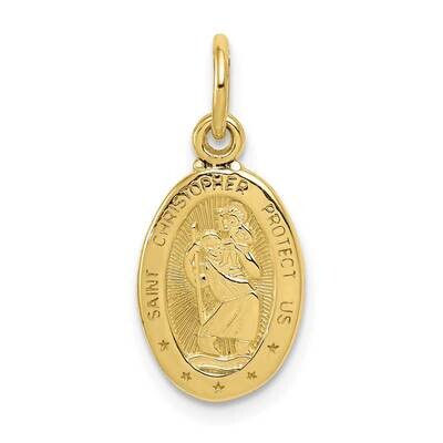 Saint Christopher Medal Charm 10k Gold 10ZC820, MPN: 10ZC820,