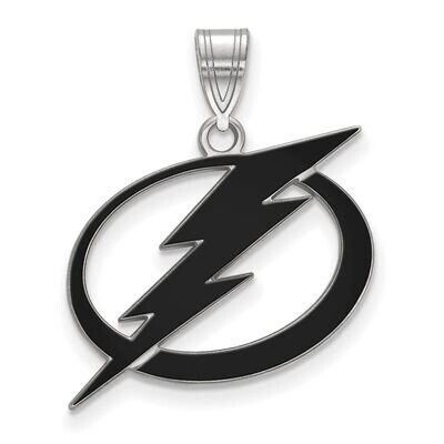 Tampa Bay Ligtning Large Enamel Pendant Sterling Silver SS029LIG, MPN: SS029LIG, 886774748221