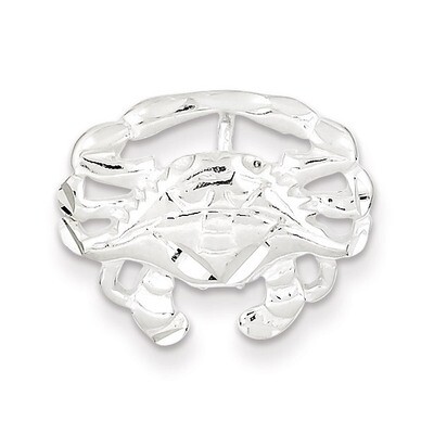 Crab Slide Charm Sterling Silver QC2071, MPN: QC2071, 883957568133
