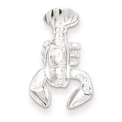 Lobster Chain Slide Charm Sterling Silver QC2065, MPN: QC2065, 883957580173