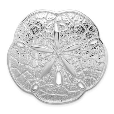 Sand Dollar with Scalloped Edge Slide Sterling Silver Polished QC11250, MPN: QC11250,