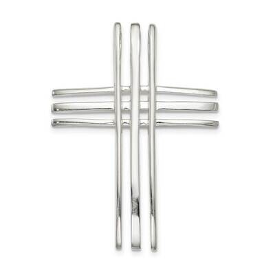 Cross Chain Slide Sterling Silver Polished QC9678, MPN: QC9678, 886774014746