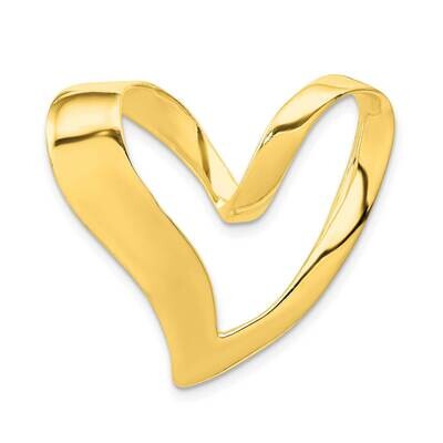 Heart Slide Sterling Silver Gold-Tone QC3063GP, MPN: QC3063GP,
