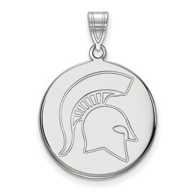 Michigan State University Large Disc Pendant Sterling Silver SS070MIS, MPN: SS070MIS, 886774690391