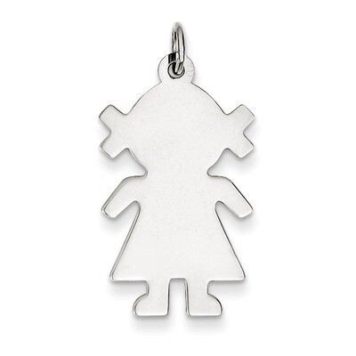 Girl Disc Charm Engravable Sterling Silver QM334/18, MPN: QM334/18, 883957533360