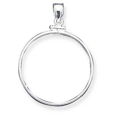 30.5 x 2.1mm $0.50 Plain Coin Bezel Pendant Sterling Silver QBP5, MPN: QBP5, 883957584461