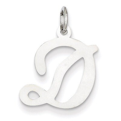 Die Struck Initial D Charm 14k White Gold YC249D, MPN: YC249D, 883957971193