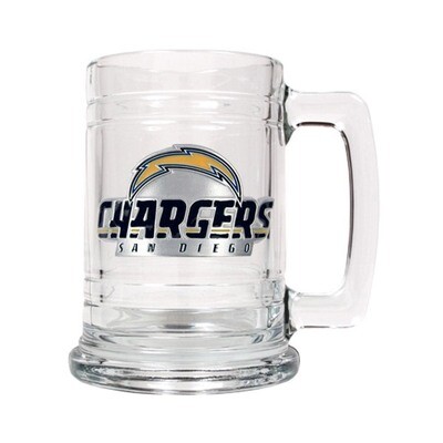 Los Angeles Chargers 15oz Glass Tankard GC253, MPN: GC253, 89006595246