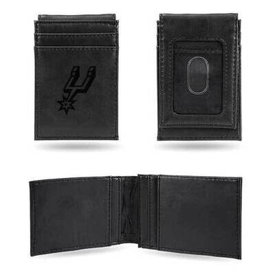NBA San Antonio Spurs Black Faux Leather Front Pocket Wallet GC7490, MPN: GC7490, 767345895400
