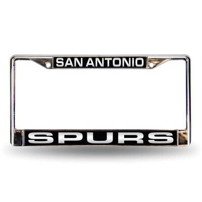 NBA San Antonio Spurs Black Laser Chrome Car License Plate Frame GC7066, MPN: GC7066, 94746403515