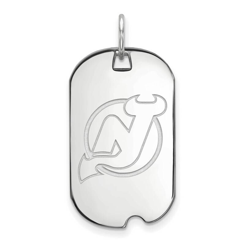 New Jersey Devils Small Dog Tag Sterling Silver Rhodium-plated SS007DVL