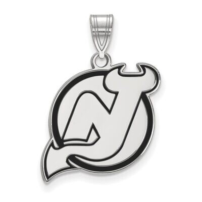 New Jersey Devils Large Enamel Pendant Sterling Silver SS029DVL, MPN: SS029DVL, 886774748207