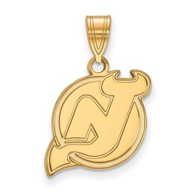 New Jersey Devils Medium Pendant 14k Yellow Gold 4Y003DVL, MPN: 4Y003DVL, 886774738536