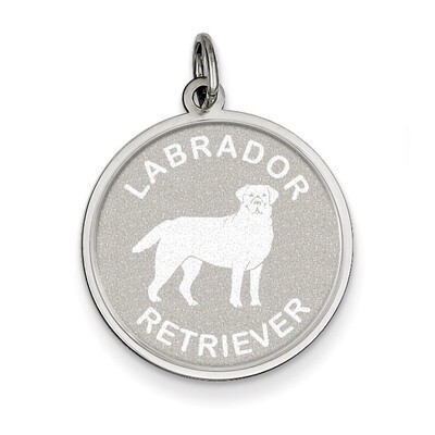 Labrador Retrieve Disc Charm Sterling Silver QC2692, MPN: QC2692, 883957137230