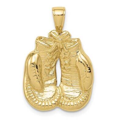 Solid Polished Open-Backed Boxing Gloves Pendant 10k Gold 10C2643, MPN: 10C2643,