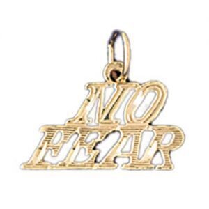 Dazzlers Jewelry No Fear Pendant Necklace Charm Bracelet in Yellow, White or Rose Gold 10515, MPN: …