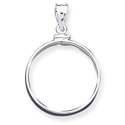 26.4 x 1.8mm Susan B. Anthony Plain Coin Bezel Pendant Sterling Silver QBP6, MPN: QBP6, 883957583594