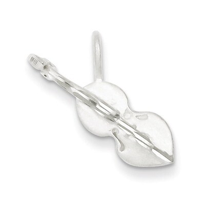 Violin Pendant Diamond-cut Sterling Silver QC4767, MPN: QC4767, 883957578965