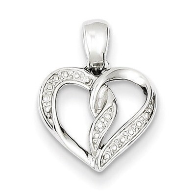 Heart Pendant Sterling Silver Diamond QP3237, MPN: QP3237, 883957283753