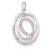 Pendant Sterling Silver Rhodium-plated Diamond QP3506, MPN: QP3506, 883957359625