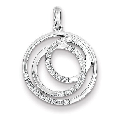 Pendant Sterling Silver Rhodium-plated Diamond QP3354, MPN: QP3354, 883957436388