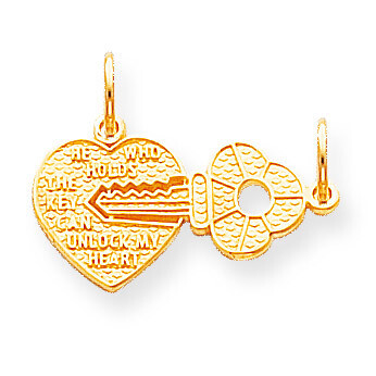 HEART AND KEY CHARM 10k Gold 10C214, MPN: 10C214, 886774084213
