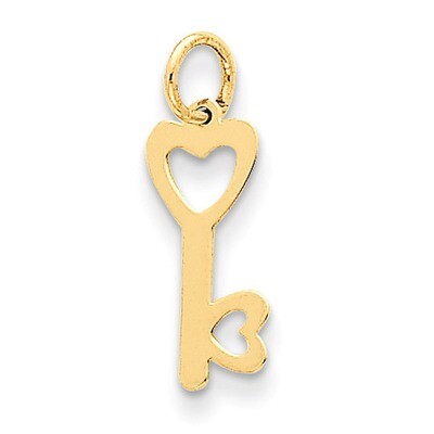 Heart-Shaped Key Charm 14k Gold XCH529, MPN: XCH529, 886774257198