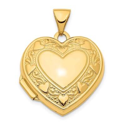 19mm Heart Locket Pendant 14k Gold XL746, MPN: XL746, 886774089270