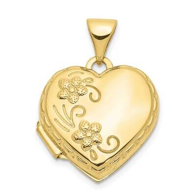 Domed Heart Locket 10k Gold 10XL135, MPN: 10XL135,