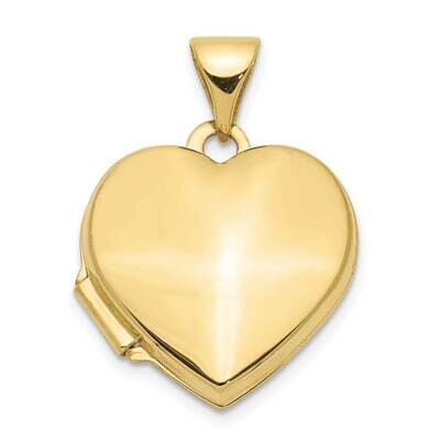 Plain Heart Locket 10k Gold 10XL434, MPN: 10XL434,
