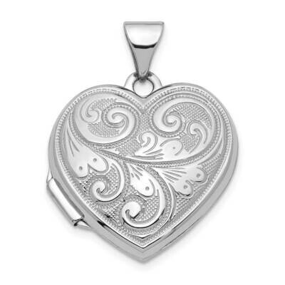 19mm Heart Locket Pendant 14k White Gold XL744, MPN: XL744, 886774093659