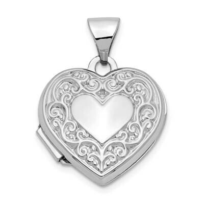 Heart Locket 10k White Gold 10XL185, MPN: 10XL185,