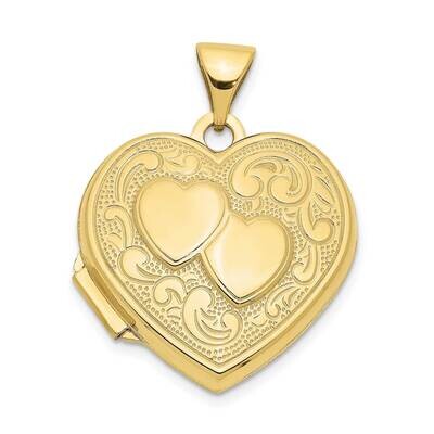 Double Heart Locket 10k Gold 10XL78, MPN: 10XL78,