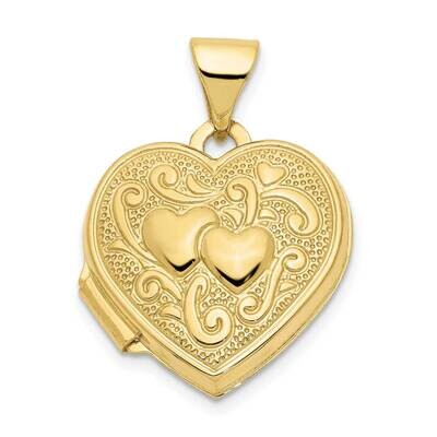 Yellow Gold Double Heart Locket 10k Gold 10XL202, MPN: 10XL202,