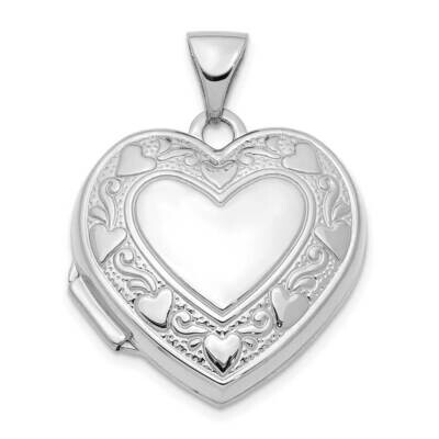 19mm Heart Locket Pendant 14k White Gold XL745, MPN: XL745, 886774081113