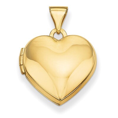 Plain Heart Locket 14k Yellow Gold XL434, MPN: XL434, 886774128610