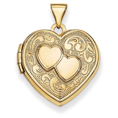 Double Heart Locket 14k Yellow Gold XL78, MPN: XL78, 886774129549