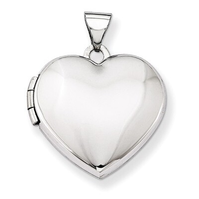 Domed Heart Locket 14k White Gold XL186, MPN: XL186, 886774127552