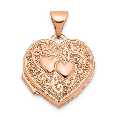 15mm Heart Locket 10k Rose Gold 10XL659, MPN: 10XL659,
