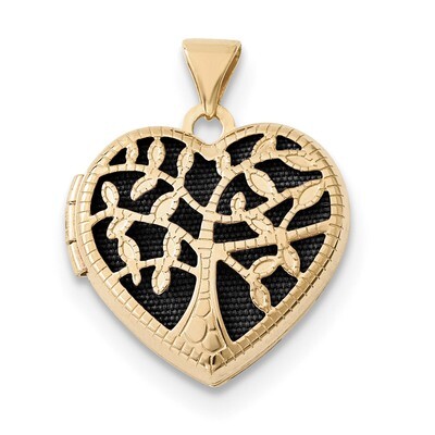 18mm Heart with Tree Locket 14k Gold XL696, MPN: XL696, 191101455056