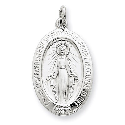 Miraculous Medal Sterling Silver QC5514, MPN: QC5514, 191101183010