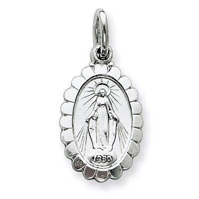 Miraculous Medal Sterling Silver QC5513, MPN: QC5513, 191101183003